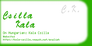 csilla kala business card